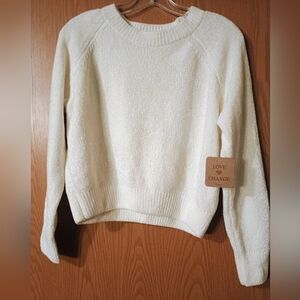 Love Change Italy Women's Cream Crew Neck Sweater